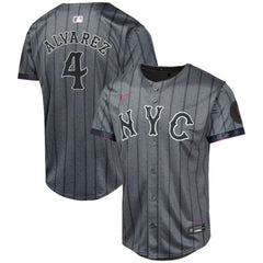 Francisco Alvarez New York Mets Nike Youth 2024 City Connect Limited Player Jersey - Graphite Jerseys