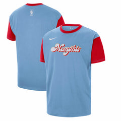 Memphis Grizzlies 2024/25 City Edition Courtside Color Block T-Shirt Light Blue - Nike