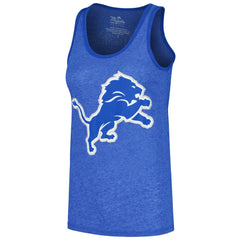 Aidan Hutchinson Detroit Lions Majestic Threads Women's Name & Number Tri-Blend Tank Top - Heather Blue Tops