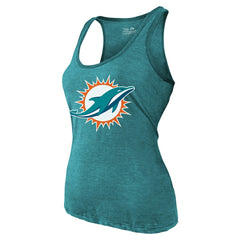 Tyreek Hill Miami Dolphins Majestic Threads Women's Name & Number Tri-Blend Tank Top - Aqua Tops