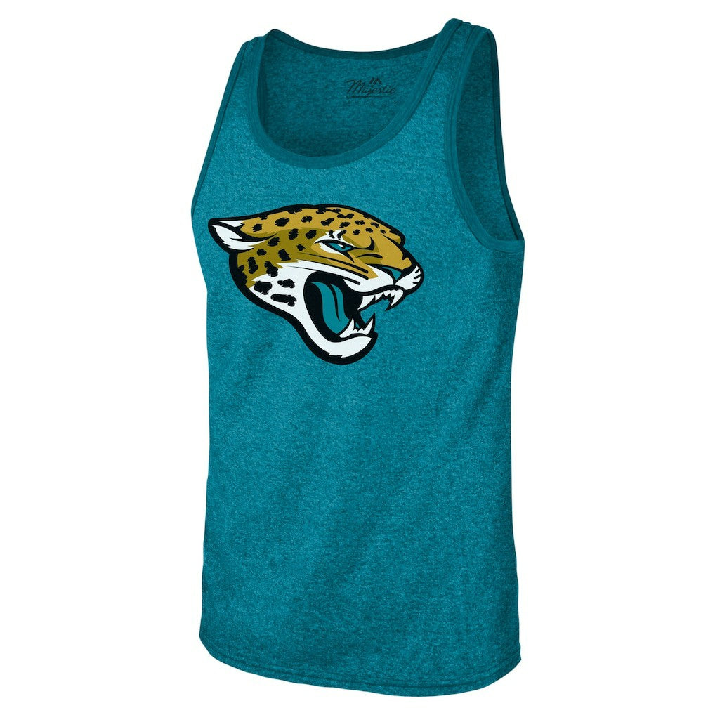 Trevor Lawrence Jacksonville Jaguars Majestic Threads Tri-Blend Player Name & Number Tank Top - Teal Tops