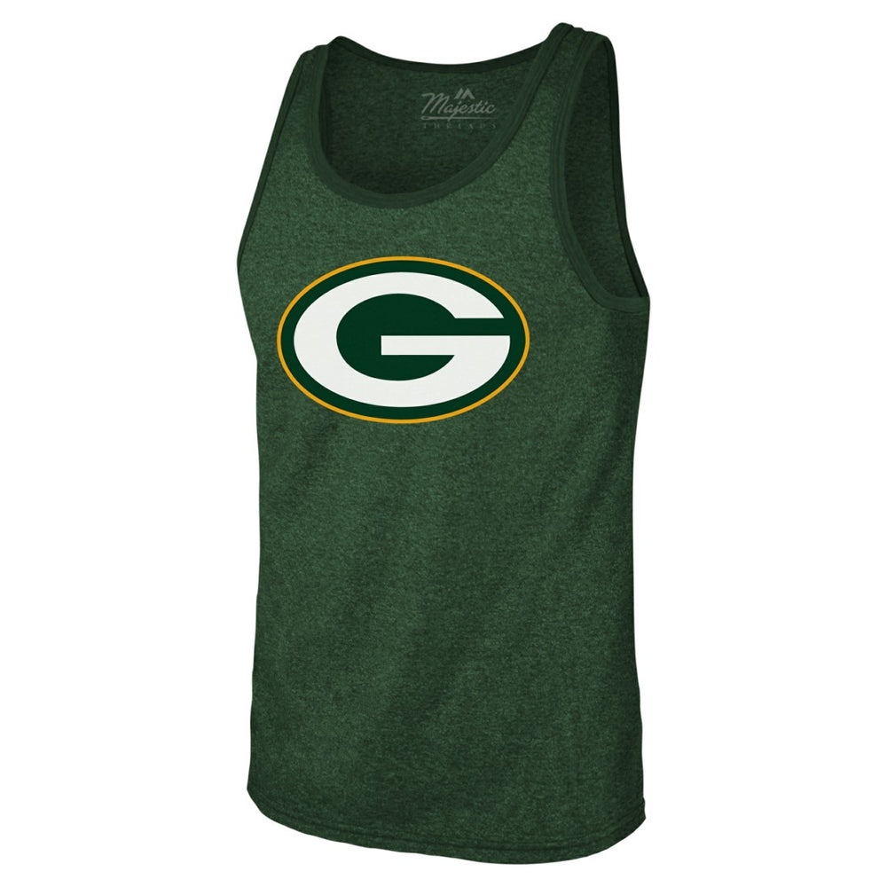 Jordan Love Green Bay Packers Majestic Threads Tri-Blend Player Name & Number Tank Top - Green Tops