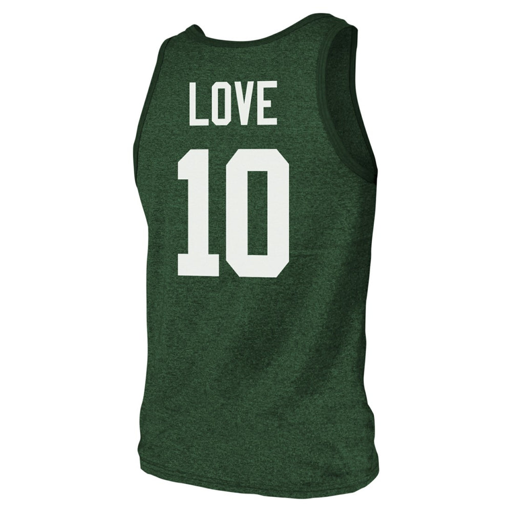 Jordan Love Green Bay Packers Majestic Threads Tri-Blend Player Name & Number Tank Top - Green Tops
