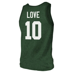 Jordan Love Green Bay Packers Majestic Threads Tri-Blend Player Name & Number Tank Top - Green Tops