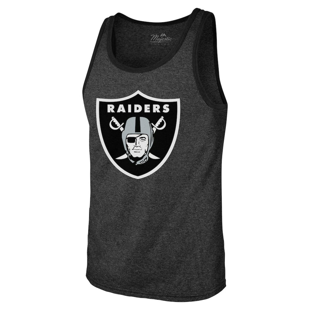 Maxx Crosby Las Vegas Raiders Majestic Threads Tri-Blend Player Name & Number Tank Top - Black Tops