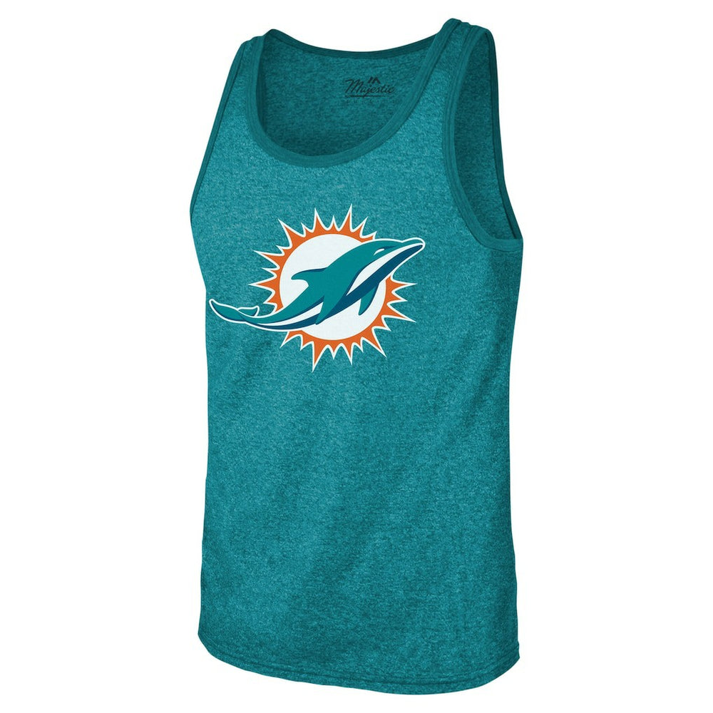 Tyreek Hill Miami Dolphins Majestic Threads Tri-Blend Player Name & Number Tank Top - Aqua Tops