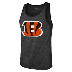 Joe Burrow Cincinnati Bengals Majestic Threads Tri-Blend Player Name & Number Tank Top - Black Tops