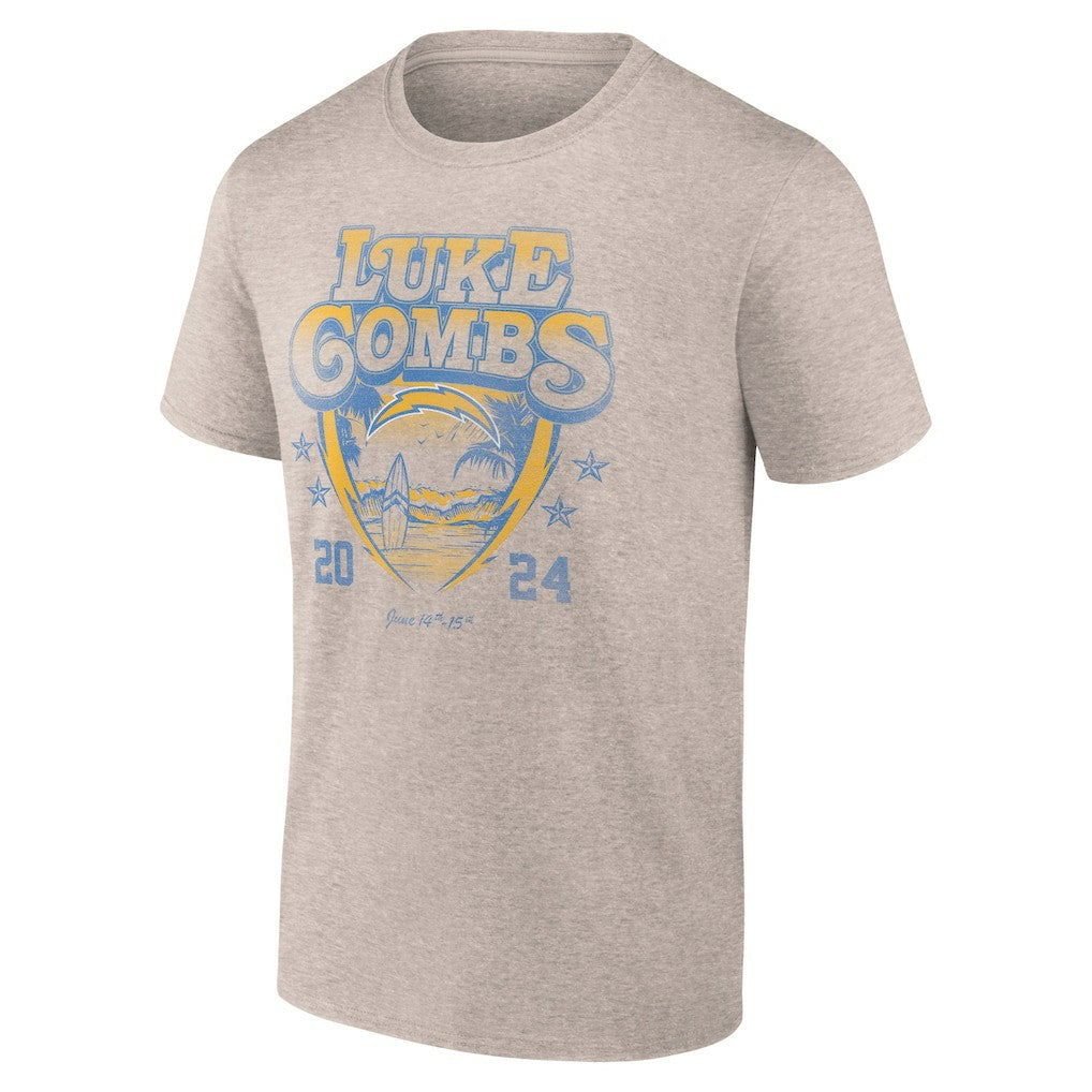 Luke Combs x Los Angeles Chargers Growin' Up and Gettin' Old Tour T-Shirt - Tan T-shirts
