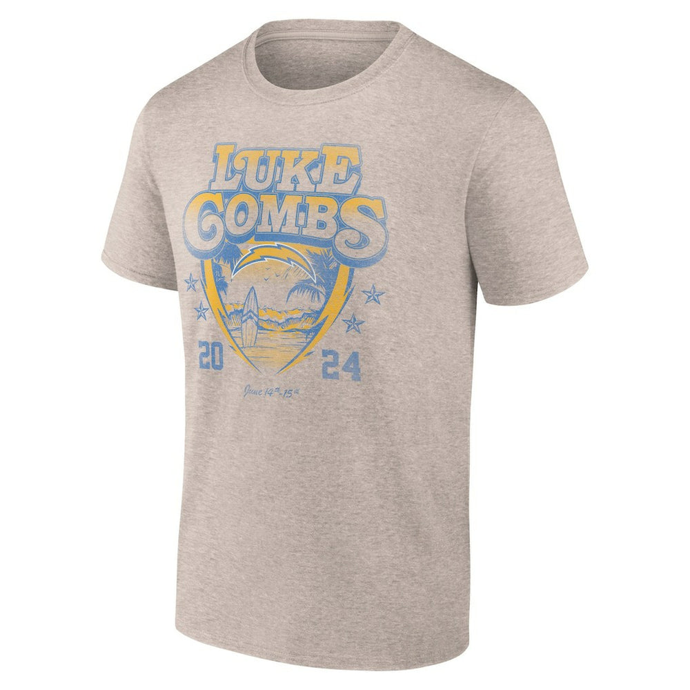 Luke Combs x Los Angeles Chargers Growin' Up and Gettin' Old Tour T-Shirt - Tan T-shirts