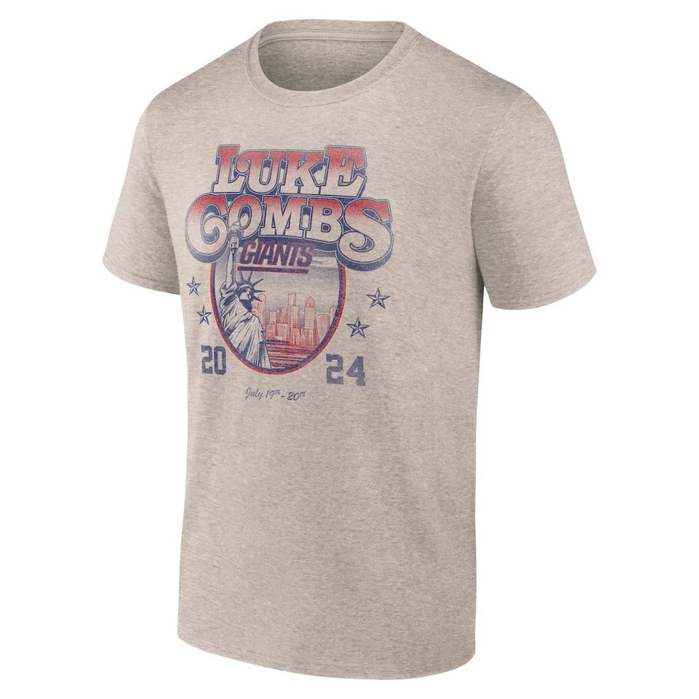 Luke Combs x New York Giants Growin' Up and Gettin' Old Tour T-Shirt - Tan T-shirts