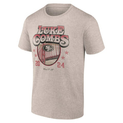 Luke Combs x San Francisco 49ers Growin' Up and Gettin' Old Tour T-Shirt - Tan T-shirts