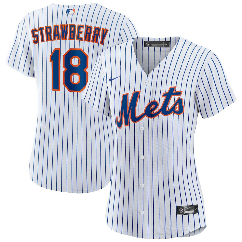 Darryl Strawberry New York Mets Nike Women's Home Replica Player Jersey - White Jerseys