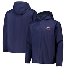 Denver Broncos Dunbrooke Tropic Waterproof Packable Full-Zip Hoodie Jacket  - Navy Hoodies