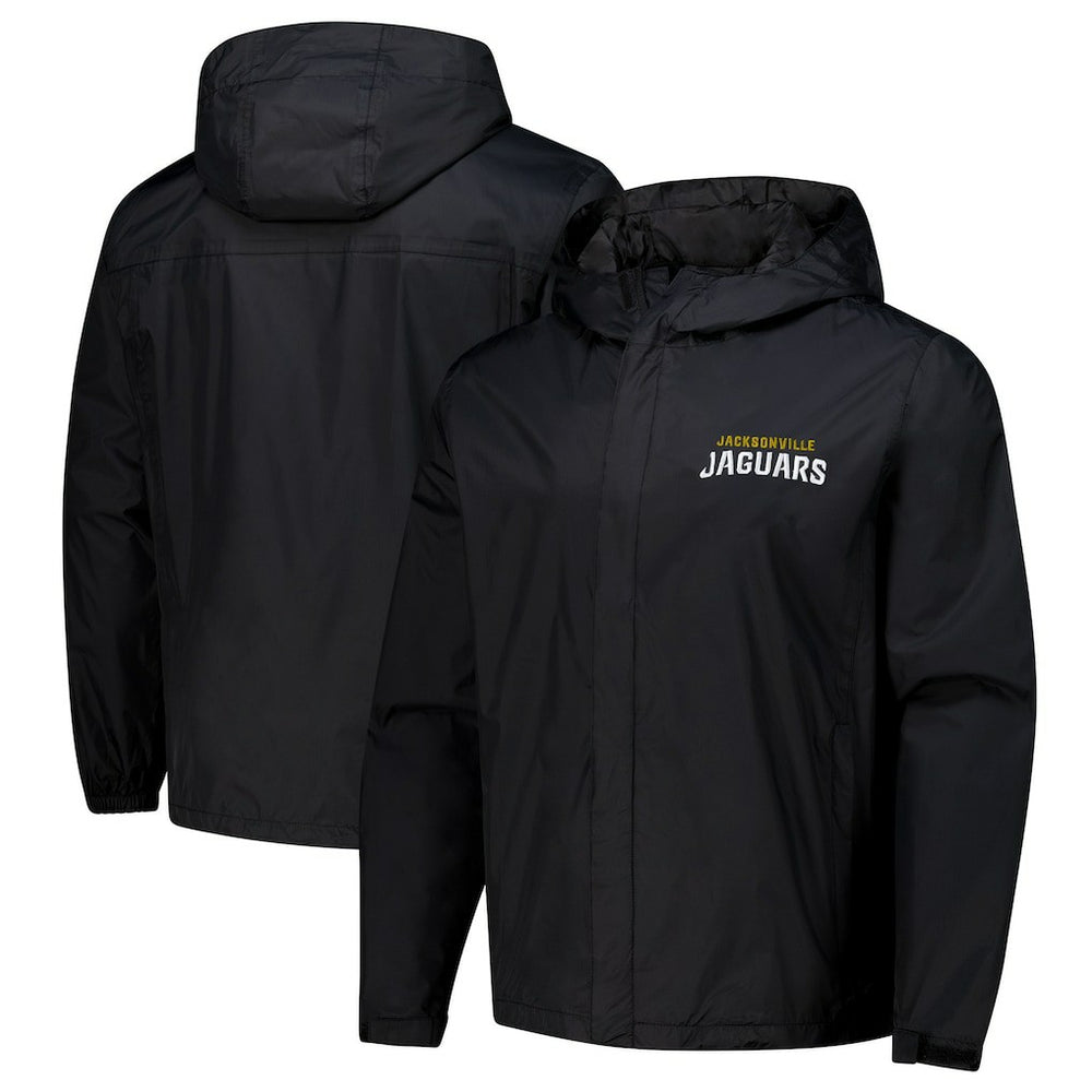 Jacksonville Jaguars Dunbrooke Tropic Waterproof Packable Full-Zip Hoodie Jacket  - Black Hoodies