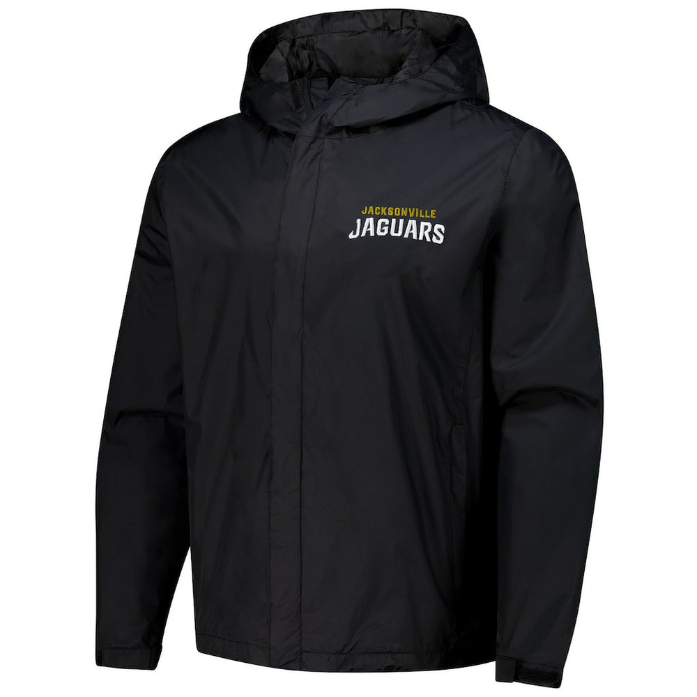 Jacksonville Jaguars Dunbrooke Tropic Waterproof Packable Full-Zip Hoodie Jacket  - Black Hoodies