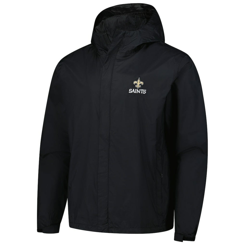 New Orleans Saints Dunbrooke Tropic Waterproof Packable Full-Zip Hoodie Jacket  - Black Hoodies