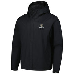 New Orleans Saints Dunbrooke Tropic Waterproof Packable Full-Zip Hoodie Jacket  - Black Hoodies