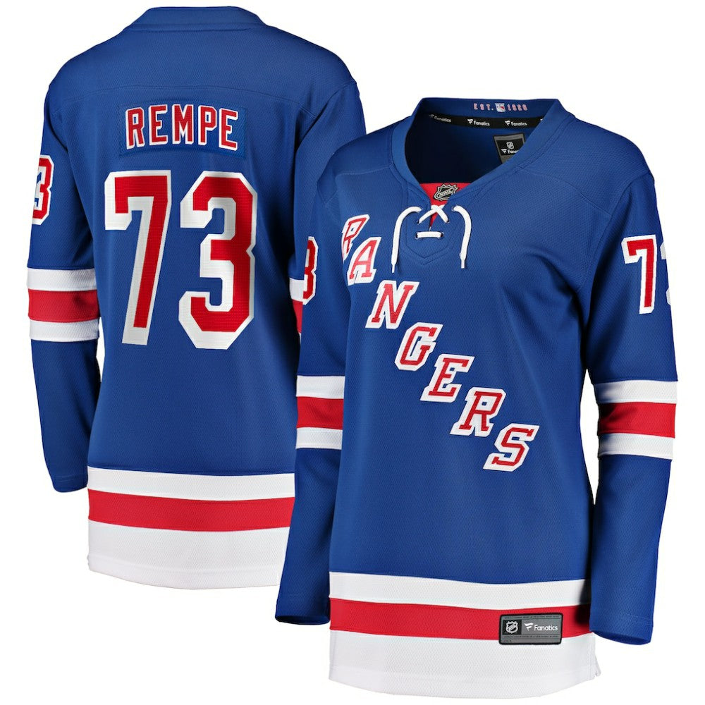 Matt Rempe New York Rangers Fanatics Women's Home Breakaway Jersey - Blue | US 201333865