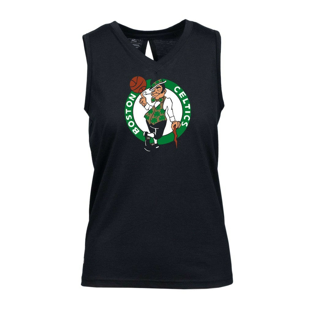 Boston Celtics Levelwear Women's Paisley Core V-Neck Tank Top Black