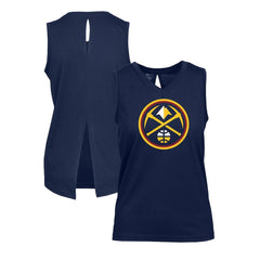 Denver Nuggets Levelwear Women's Paisley Core V-Neck Tank Top Navy