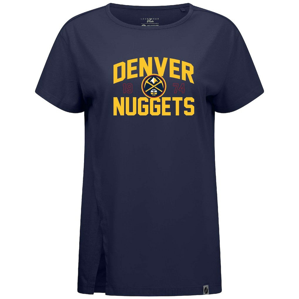 Denver Nuggets Levelwear Women's Influx T-Shirt Navy outlet