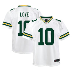 Jordan Love Green Bay Packers Youth Game Jersey - White Jerseys