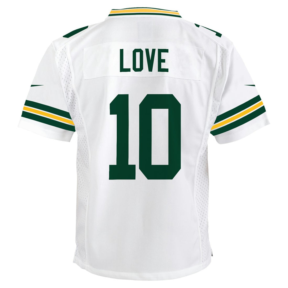 Jordan Love Green Bay Packers Youth Game Jersey - White Jerseys