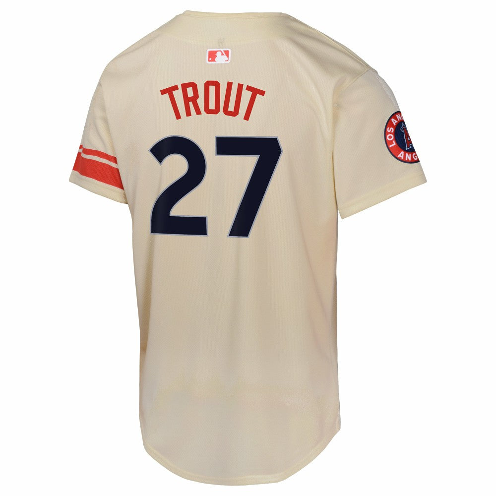 Mike Trout Los Angeles Angels Nike Youth City Connect Limited Player Jersey - Cream Jerseys