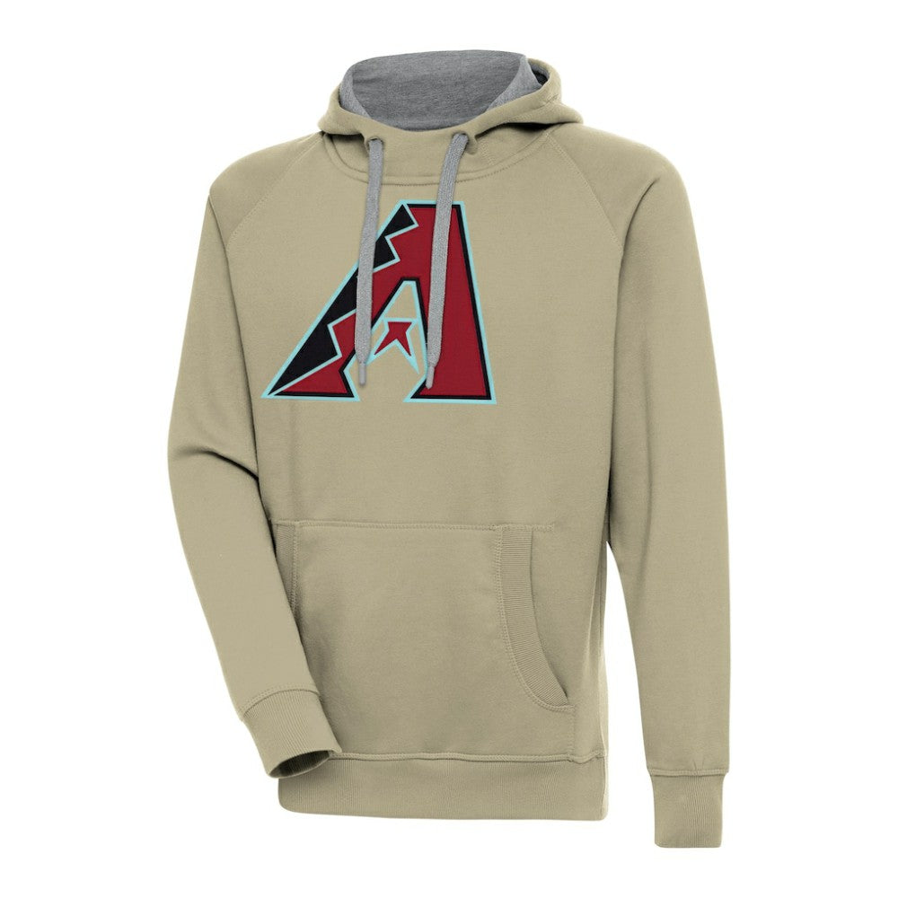 Arizona Diamondbacks Antigua Victory Pullover Hoodie - Khaki Hoodies