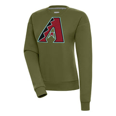 Arizona Diamondbacks Antigua Women's Victory Pullover Sweatshirt - Olive Pullover