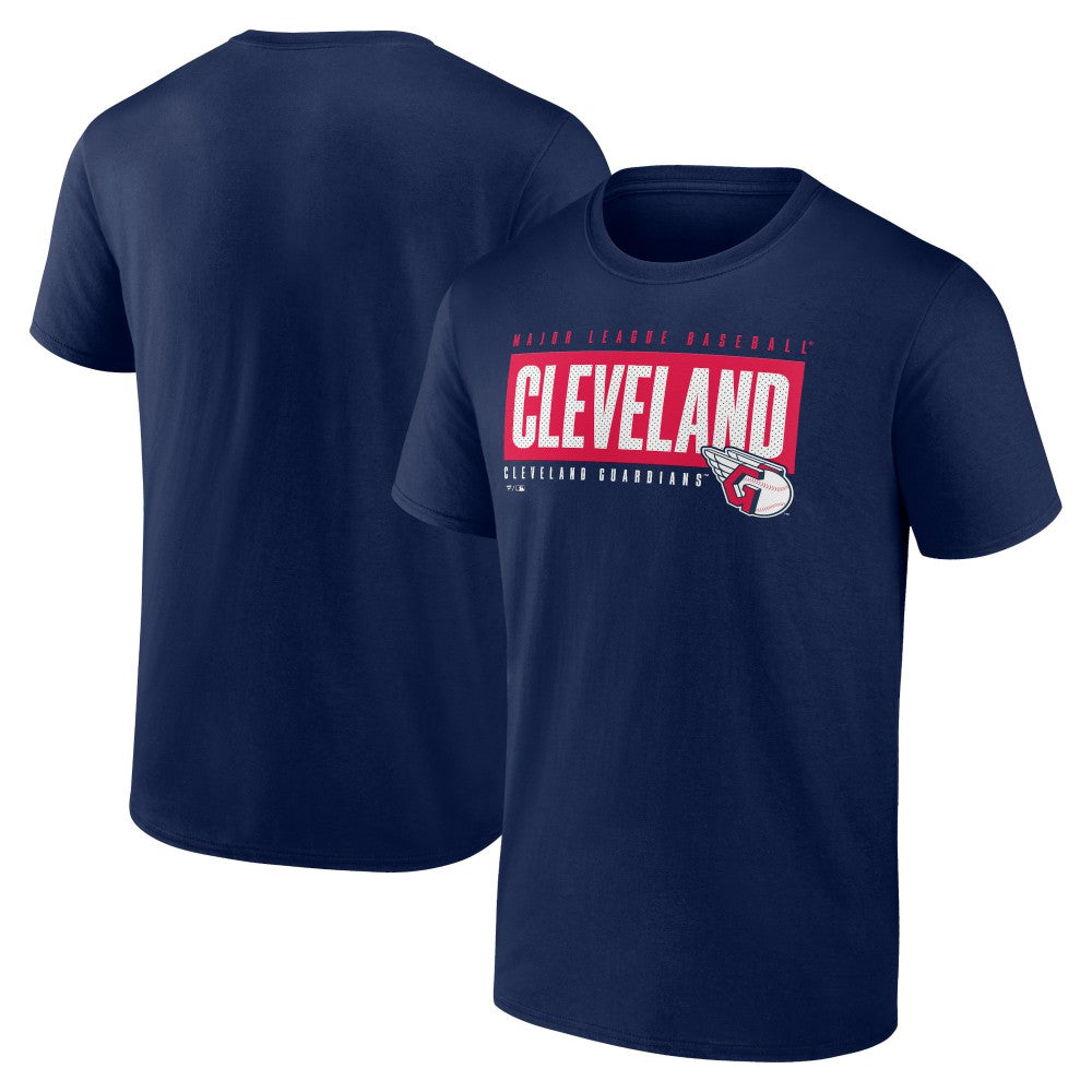 Cleveland Guardians Blocked Out T-Shirt - Navy T-shirts
