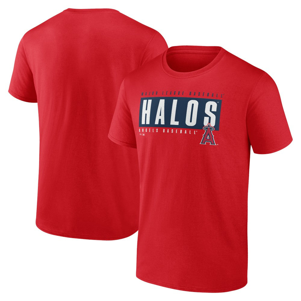 Los Angeles Angels Blocked Out T-Shirt - Red T-shirts