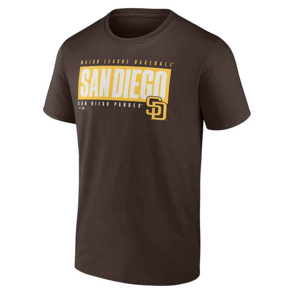 San Diego Padres Blocked Out T-Shirt - Brown T-shirts