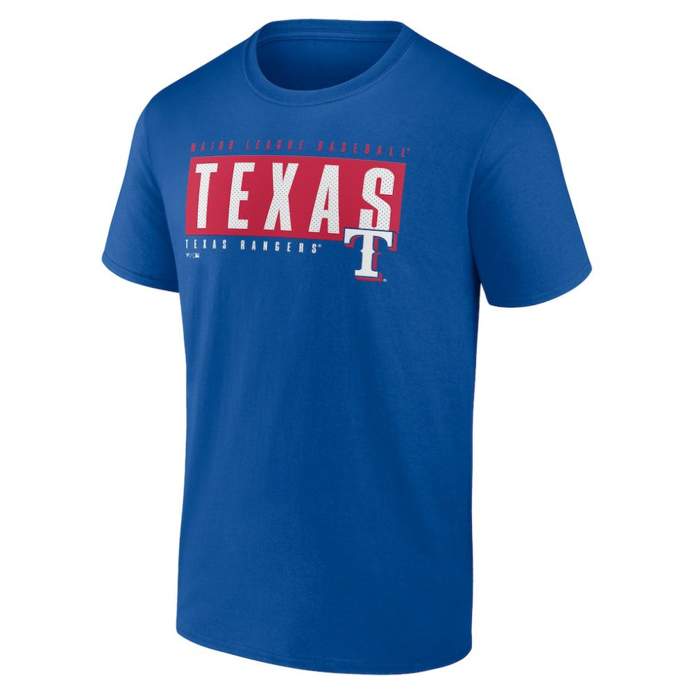 Texas Rangers Blocked Out T-Shirt - Royal T-shirts