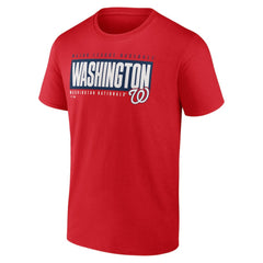 Washington Nationals Blocked Out T-Shirt - Red T-shirts