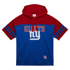 New York Giants Off Field Vintage Logo Short Sleeve Pullover Hoodie - Royal Hoodies