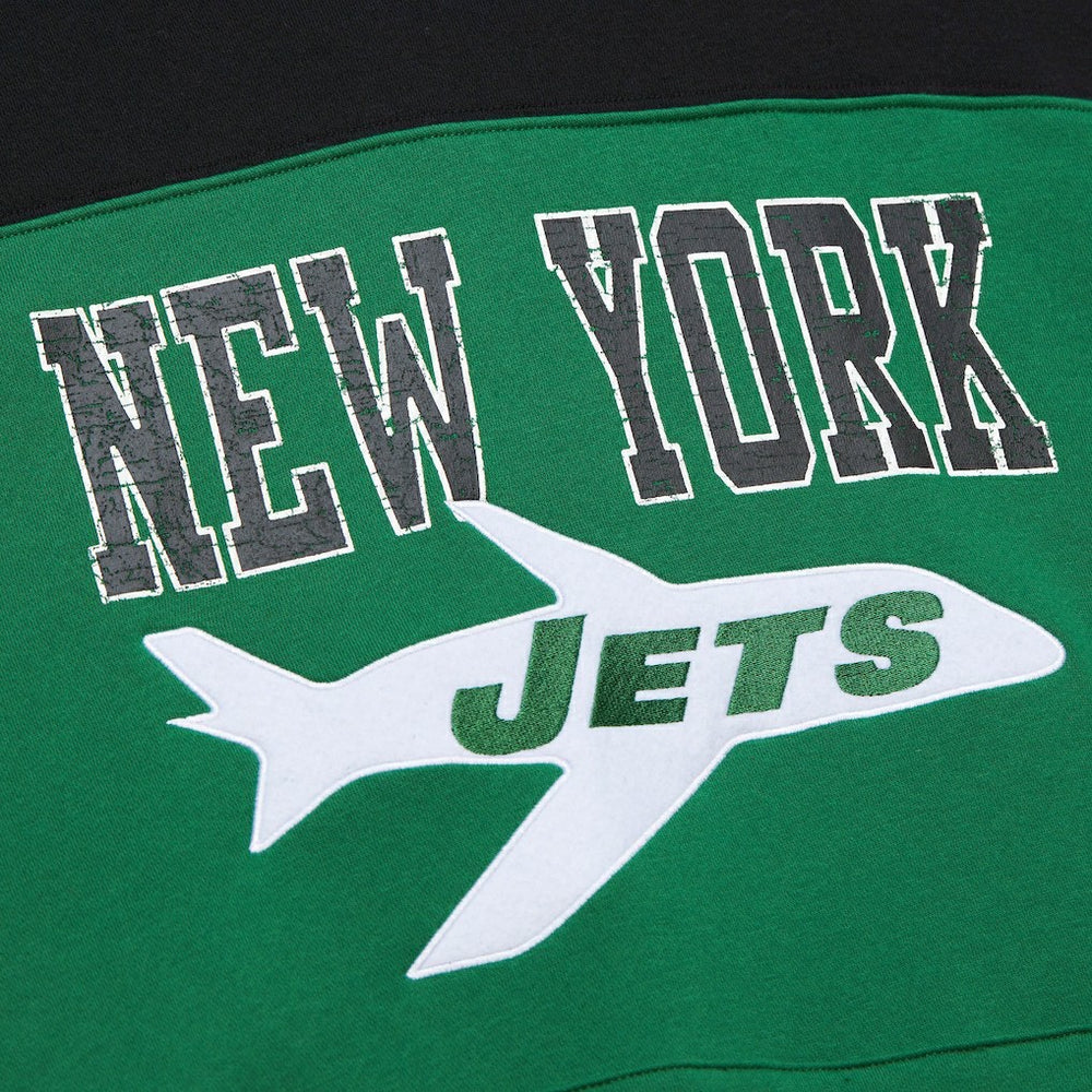 New York Jets Off Field Vintage Logo Short Sleeve Pullover Hoodie - Kelly Green Hoodies