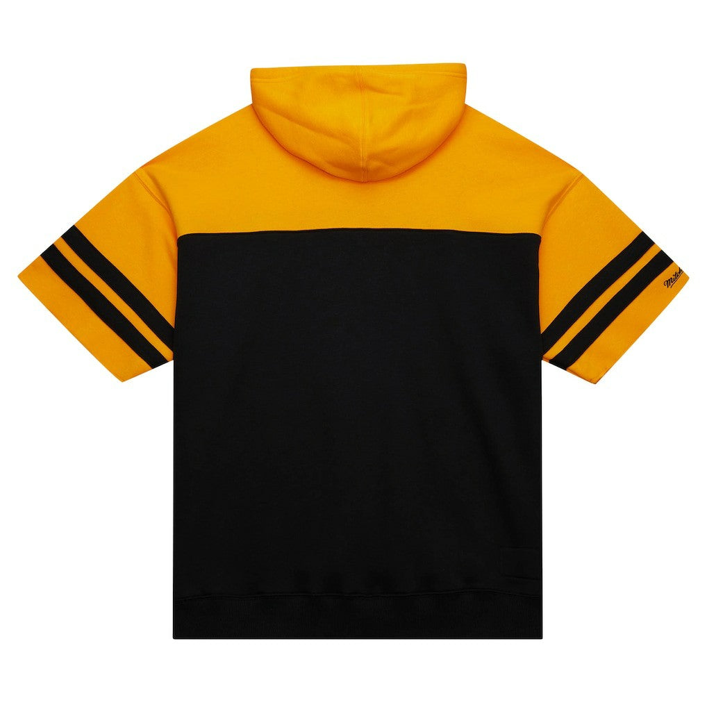 Pittsburgh Steelers Off Field Vintage Logo Short Sleeve Pullover Hoodie - Black Hoodies
