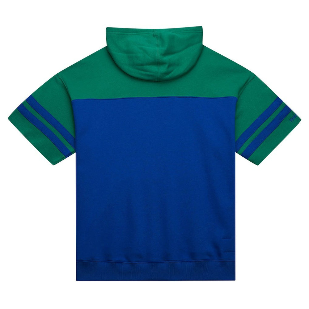 Seattle Seahawks Off Field Vintage Logo Short Sleeve Pullover Hoodie - Royal Hoodies