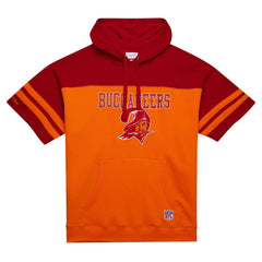 Tampa Bay Buccaneers Off Field Vintage Logo Short Sleeve Pullover Hoodie - Orange Hoodies