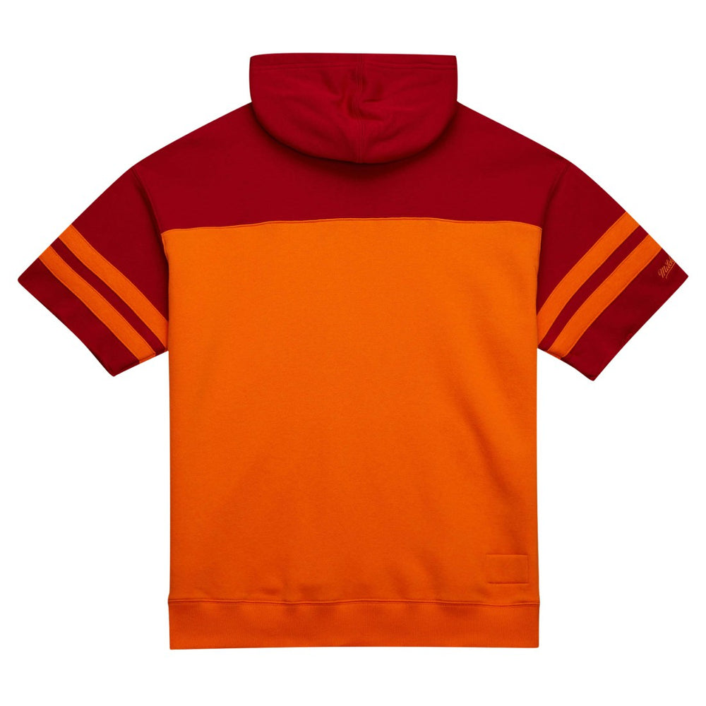 Tampa Bay Buccaneers Off Field Vintage Logo Short Sleeve Pullover Hoodie - Orange Hoodies