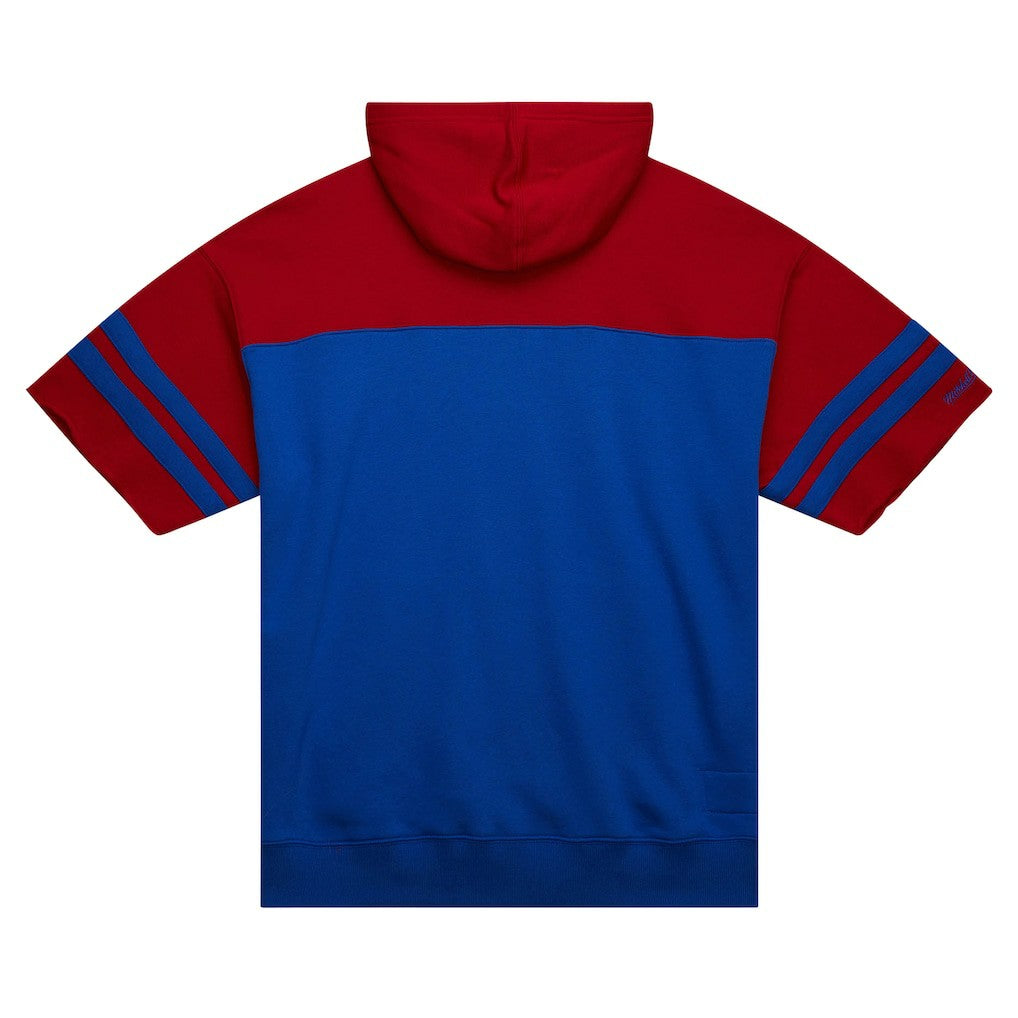 Buffalo Bills Off Field Vintage Logo Short Sleeve Pullover Hoodie - Royal Hoodies