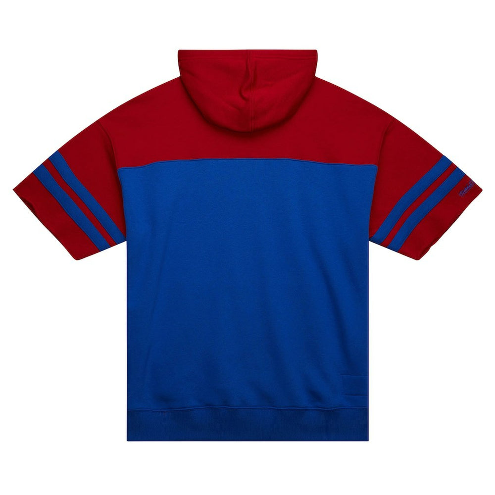 Buffalo Bills Off Field Vintage Logo Short Sleeve Pullover Hoodie - Royal Hoodies