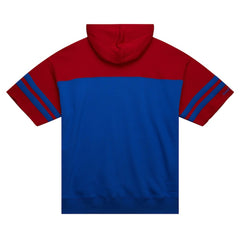 Buffalo Bills Off Field Vintage Logo Short Sleeve Pullover Hoodie - Royal Hoodies