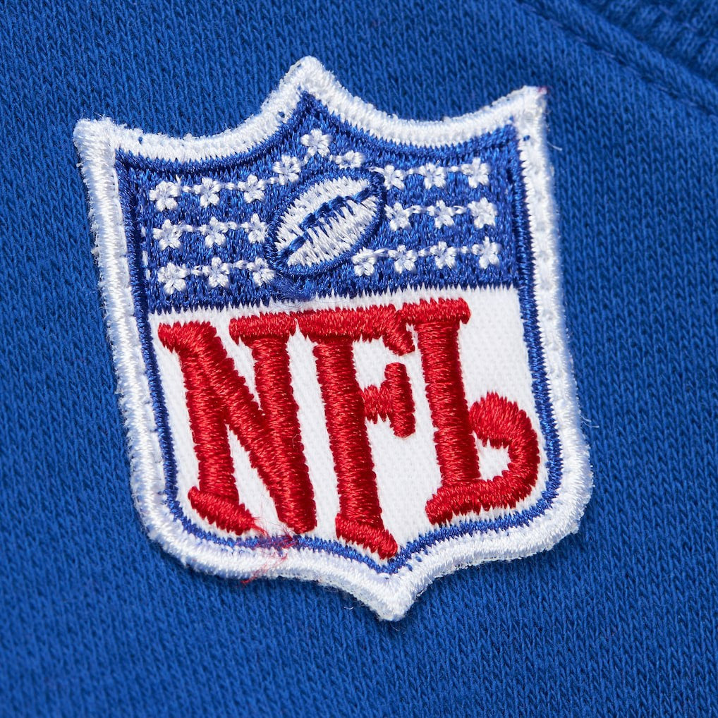 Buffalo Bills Off Field Vintage Logo Short Sleeve Pullover Hoodie - Royal Hoodies