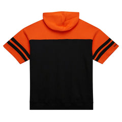 Cincinnati Bengals Off Field Vintage Logo Short Sleeve Pullover Hoodie - Black Hoodies