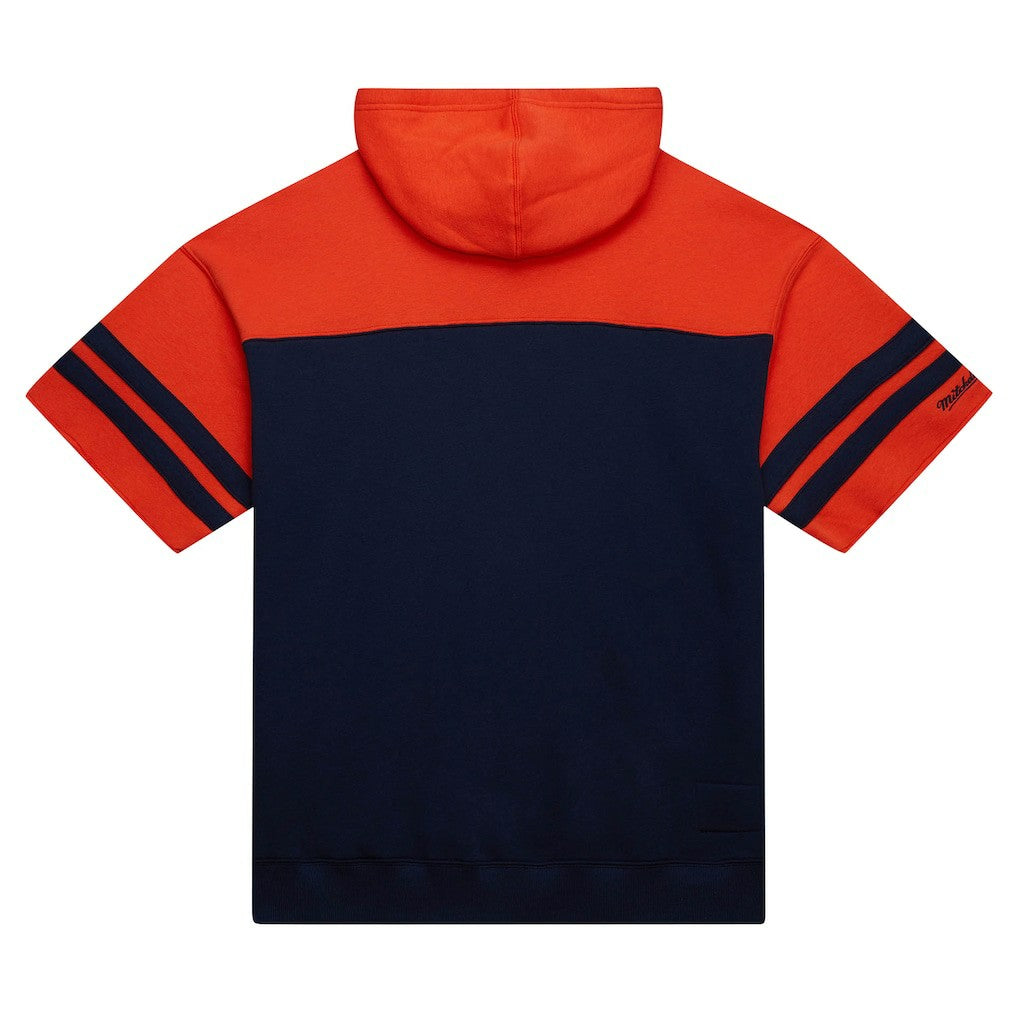 Chicago Bears Off Field Vintage Logo Short Sleeve Pullover Hoodie - Navy Hoodies