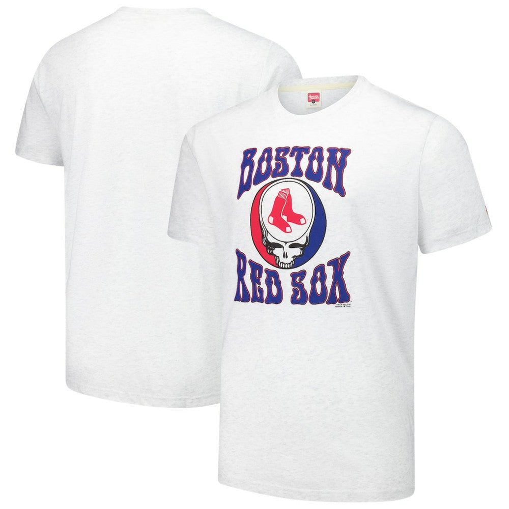 Boston Red Sox Homage Grateful Dead Tri-Blend T-Shirt - Ash T-shirts