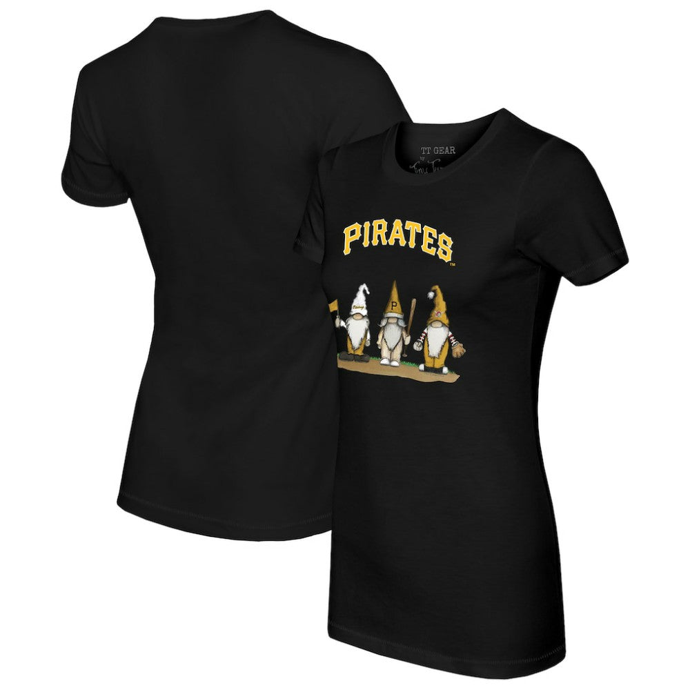 Pittsburgh Pirates Tiny Turnip Women's Gnomes T-Shirt - Black T-shirts
