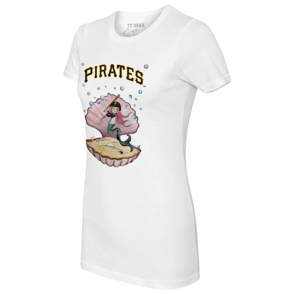 Pittsburgh Pirates Tiny Turnip Women's Mermaid T-Shirt - White T-shirts